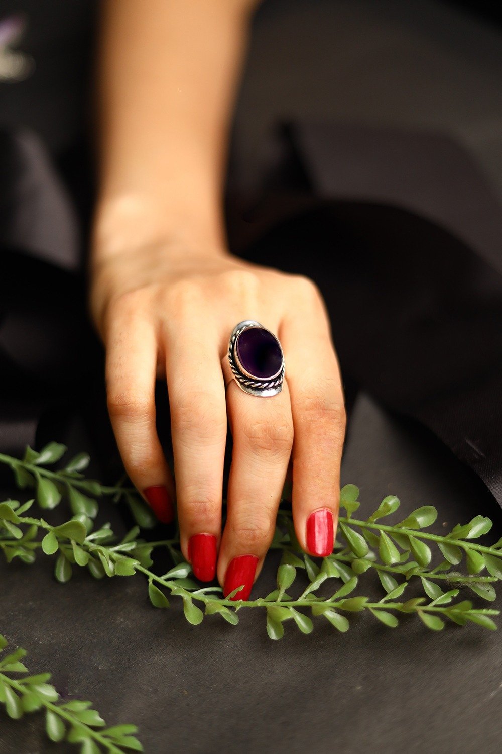 Blueberry Stone Ring