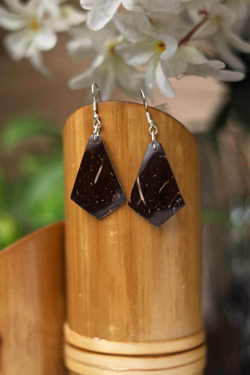 Coconut Diamond Drop Earrings